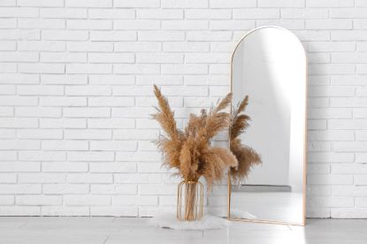Picture of Arched Brass Table Mirror